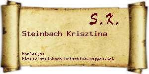 Steinbach Krisztina névjegykártya