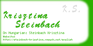 krisztina steinbach business card